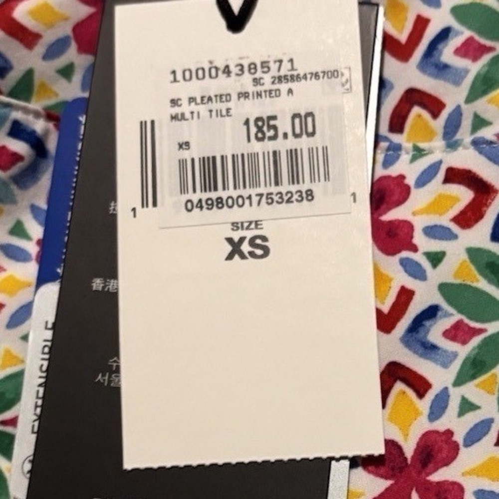 RLX Ralph Lauren Golf Skort Women XS Multi New Pleated Tile Print Athletic Skirt - Picture 3 of 5